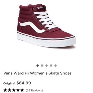 Maroon vans sk8 hi